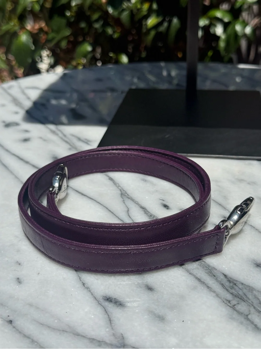 Christian Dior Quilted Leather Medium Lady Dior in Deep Plum Purple w/ Strap